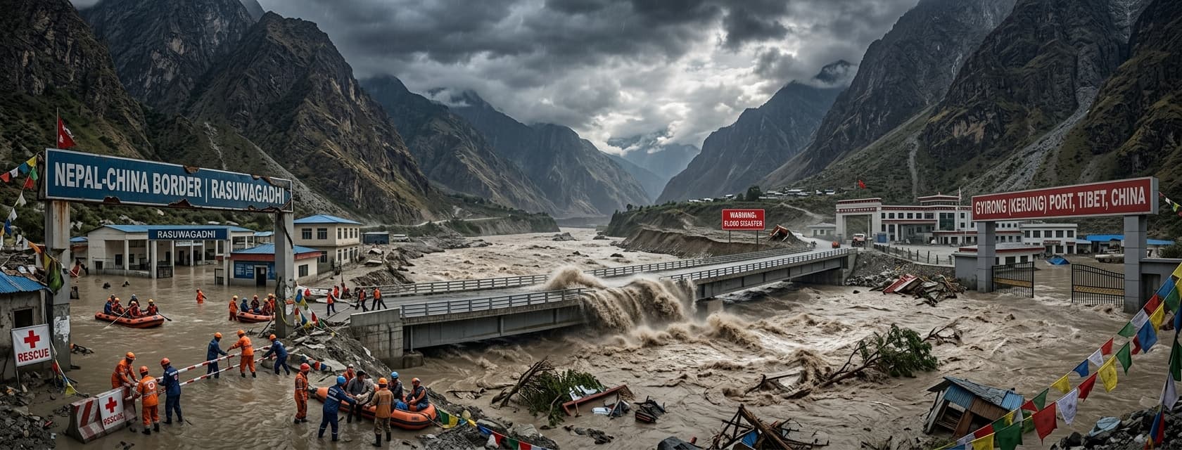 Nepal–Tibet Border Flood Update 2026 | Rasuwagadhi–Kerung