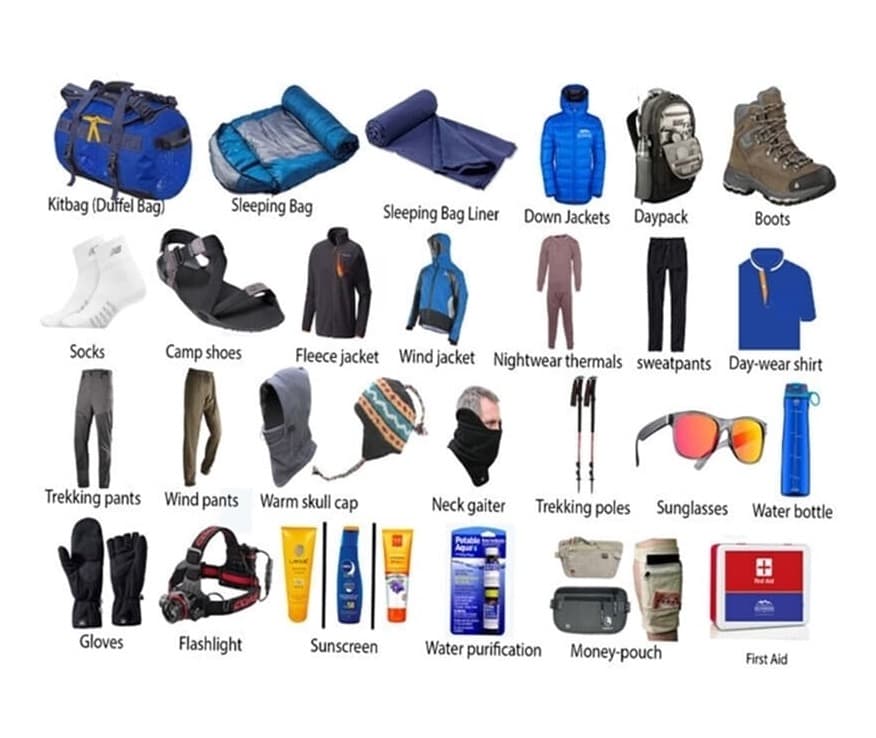 Trekking Equipment Checklist while you are in Nepal trek